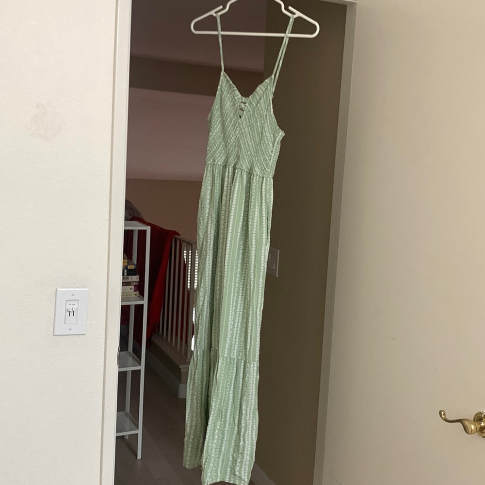 Sincerely Jules Light Green Jumpsuit with white flowers